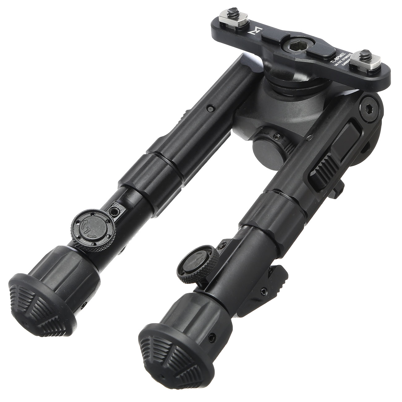 UTG M-LOK Heavy Duty Recon 360 Grad Metall Zweibein - Gummife 133 - 172 mm schwarz