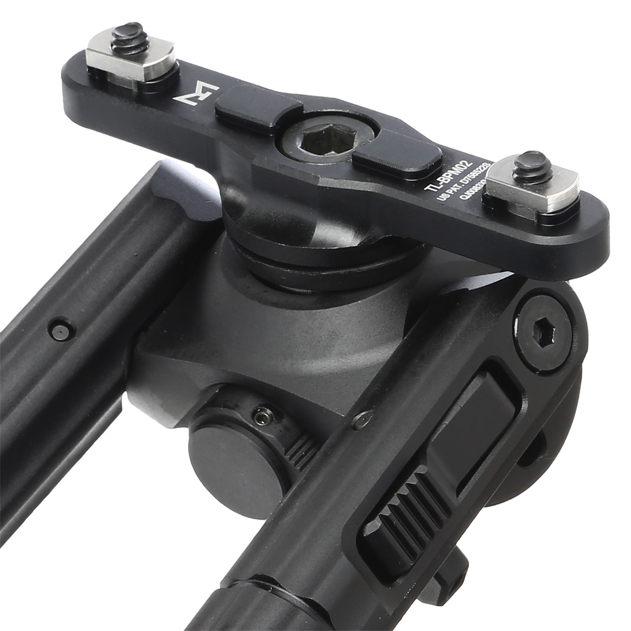 UTG M-LOK Heavy Duty Recon 360 Grad Metall Zweibein - Gummife 133 - 172 mm schwarz Bild 2