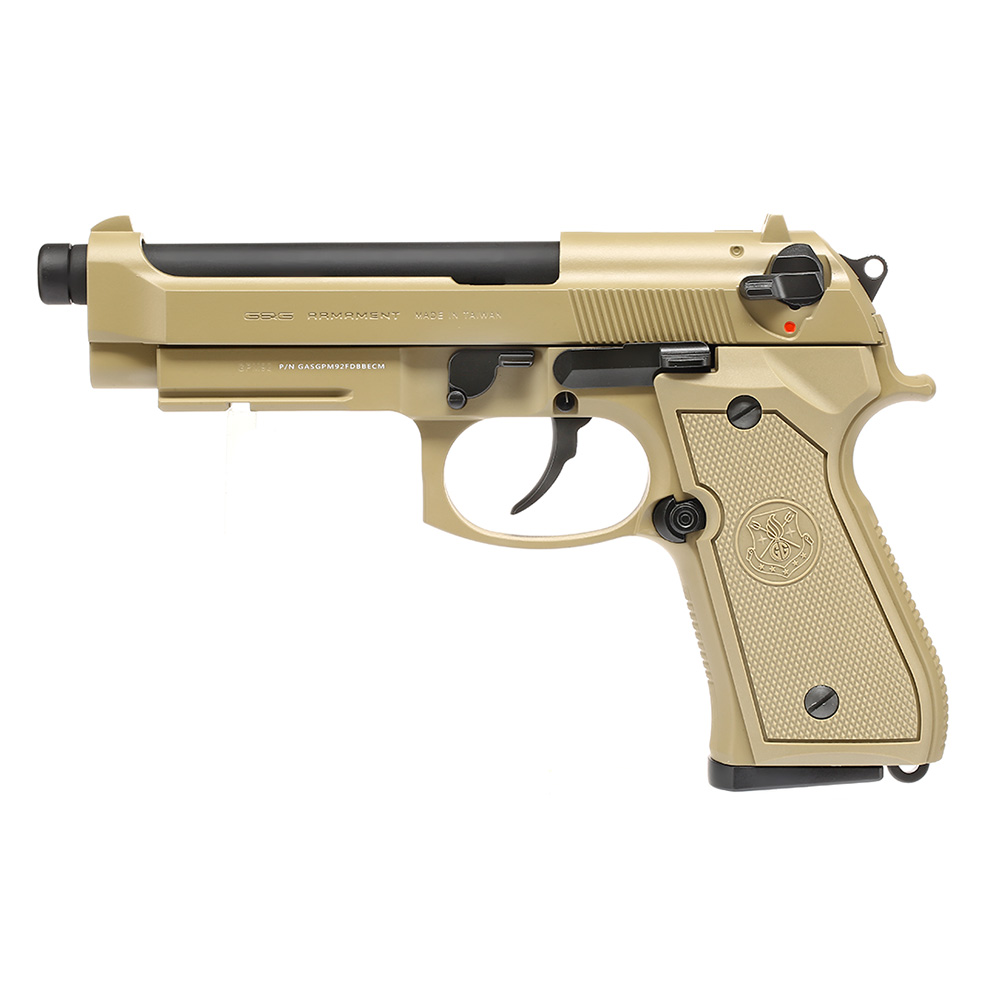 G&G GPM92 GP2 Vollmetall GBB 6mm BB Desert Tan oliv inkl. Pistolenkoffer Bild 1