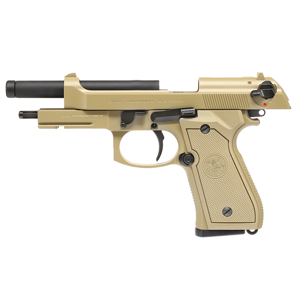 G&G GPM92 GP2 Vollmetall GBB 6mm BB Desert Tan oliv inkl. Pistolenkoffer Bild 2