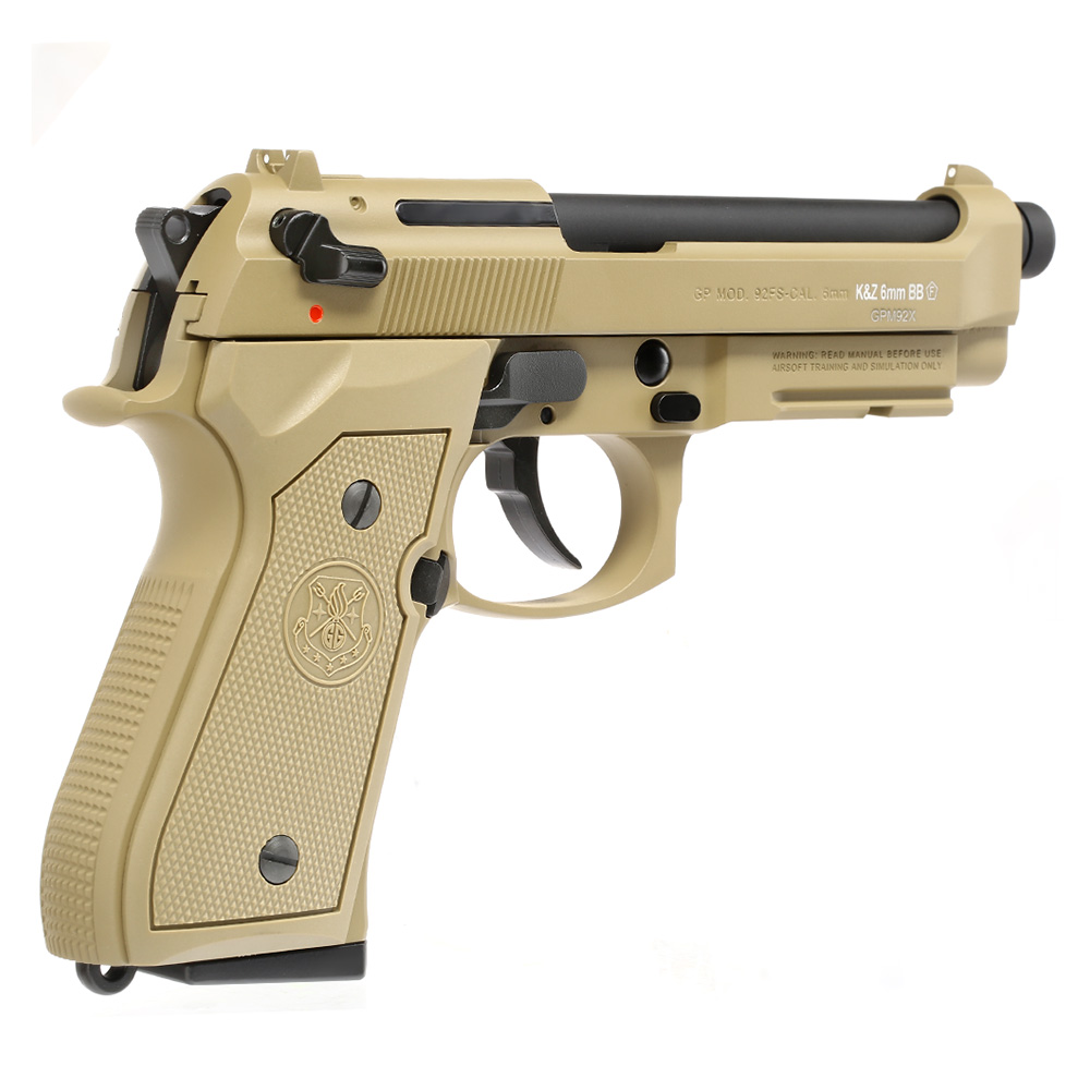 G&G GPM92 GP2 Vollmetall GBB 6mm BB Desert Tan oliv inkl. Pistolenkoffer Bild 4