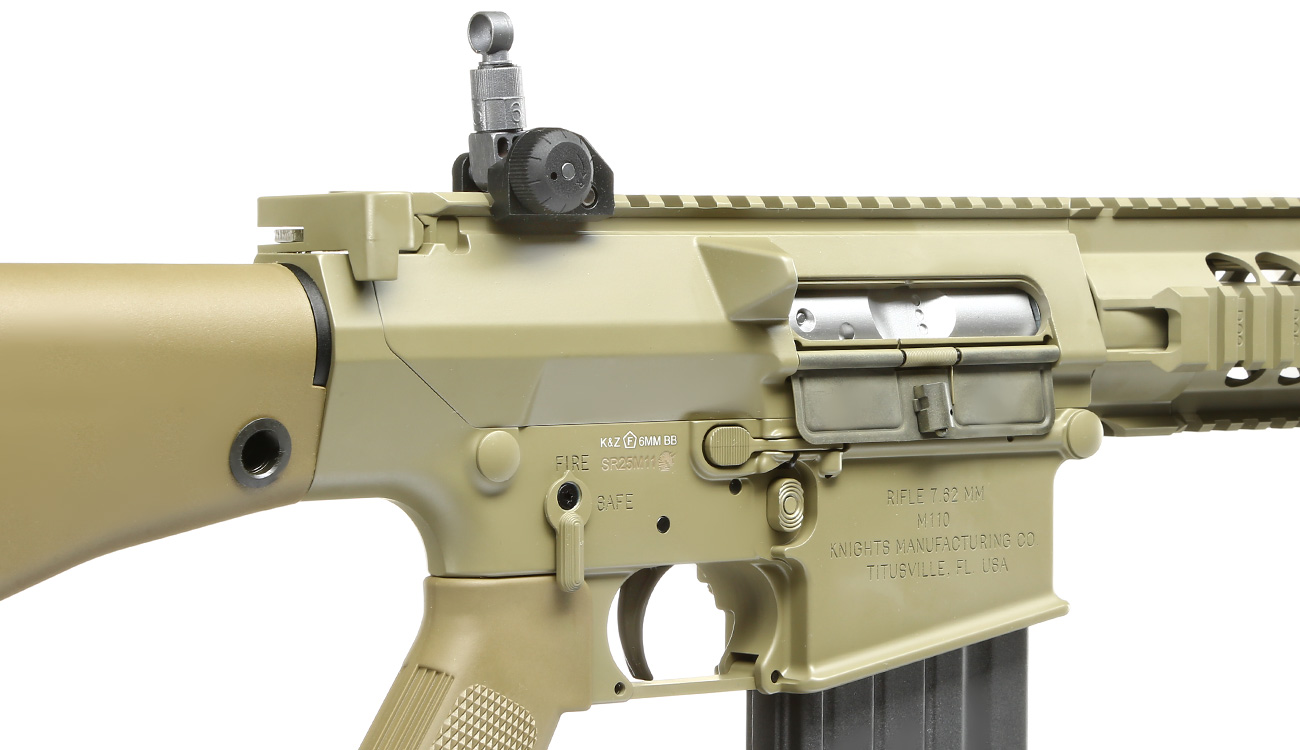 VFC KAC SR25 M110 SASS Sniper System Vollmetall Gas-Blow-Back 6mm BB Tan Bild 8