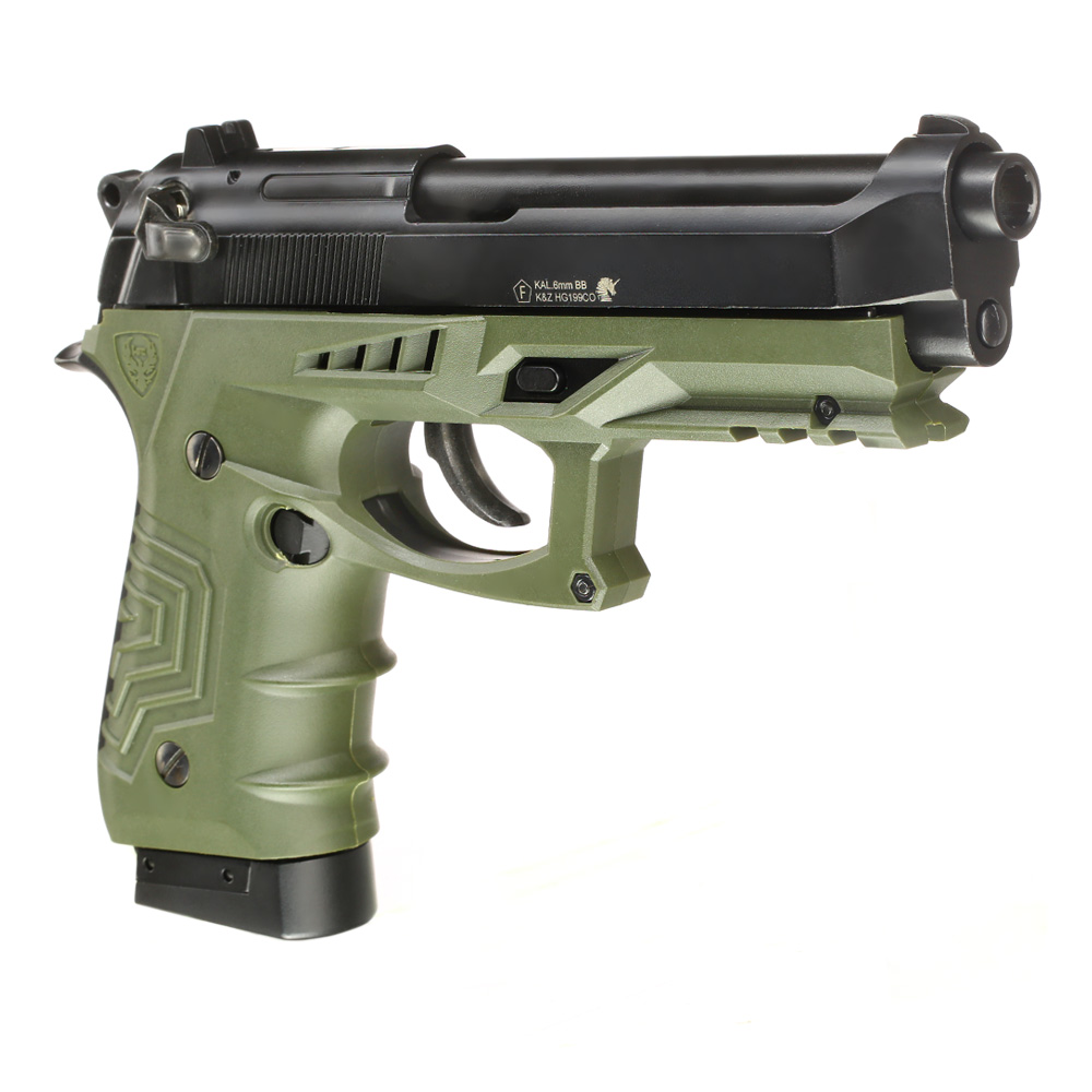 Ersatzteilset HFC M92 GripTac Vollmetall CO2 BlowBack 6mm BB oliv inkl. Pistolenkoffer Bild 8