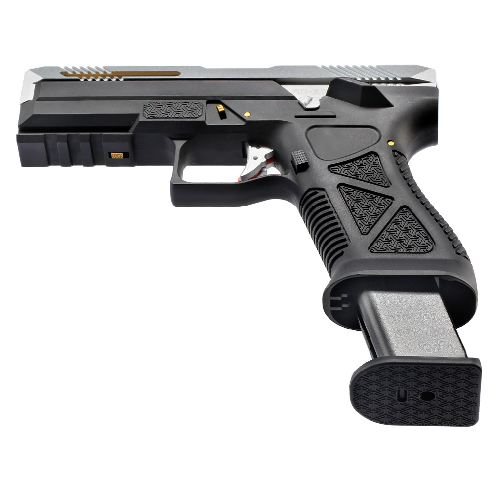 HFC AG-17 mit Metallschlitten GBB 6mm BB silber / schwarz inkl. Pistolenkoffer Bild 5