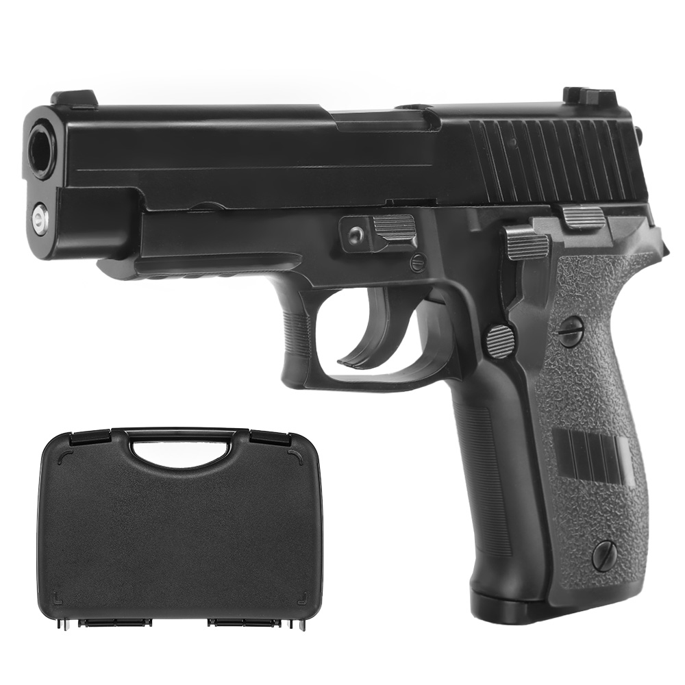 HFC H226 Airsoftpistole Vollmetall GBB 6mm BB schwarz inkl. Pistolenkoffer