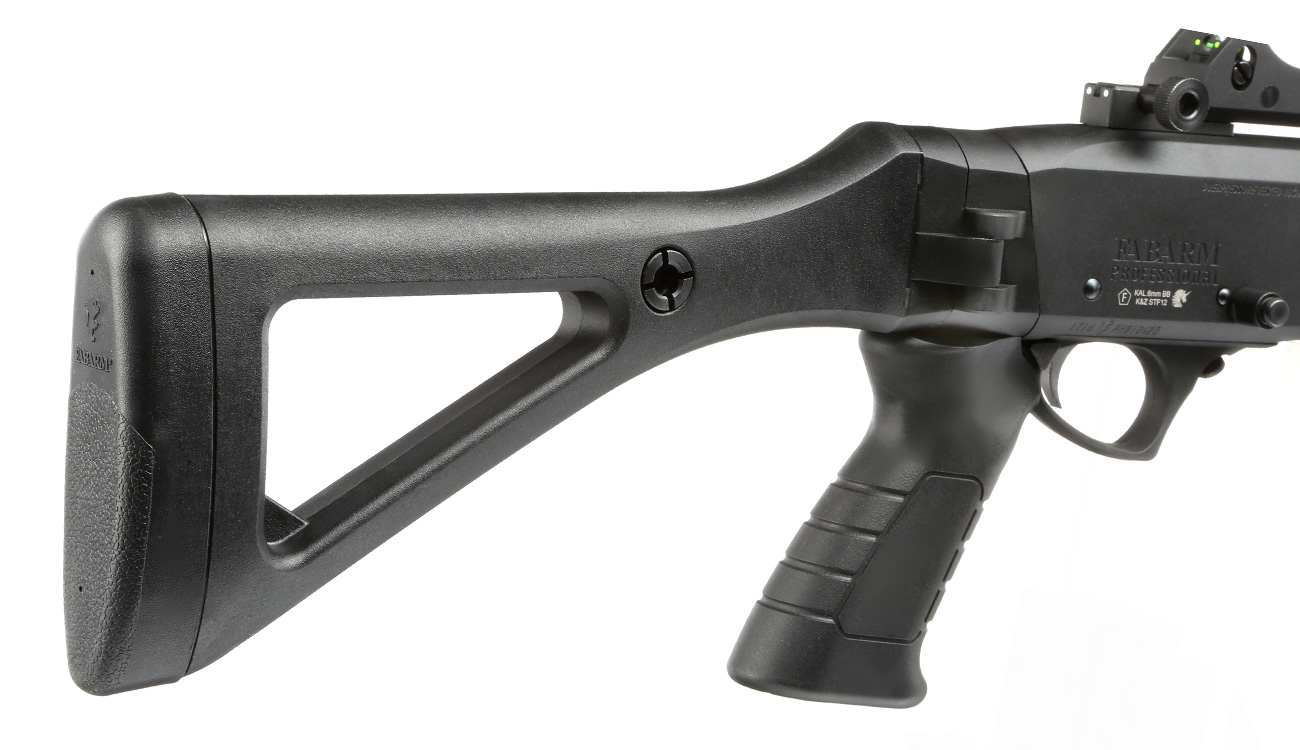 VFC / BO Manufacture Fabarm STF12 Compact 11 Zoll Vollmetall Pump Action Gas Shotgun 6mm BB schwarz Bild 9