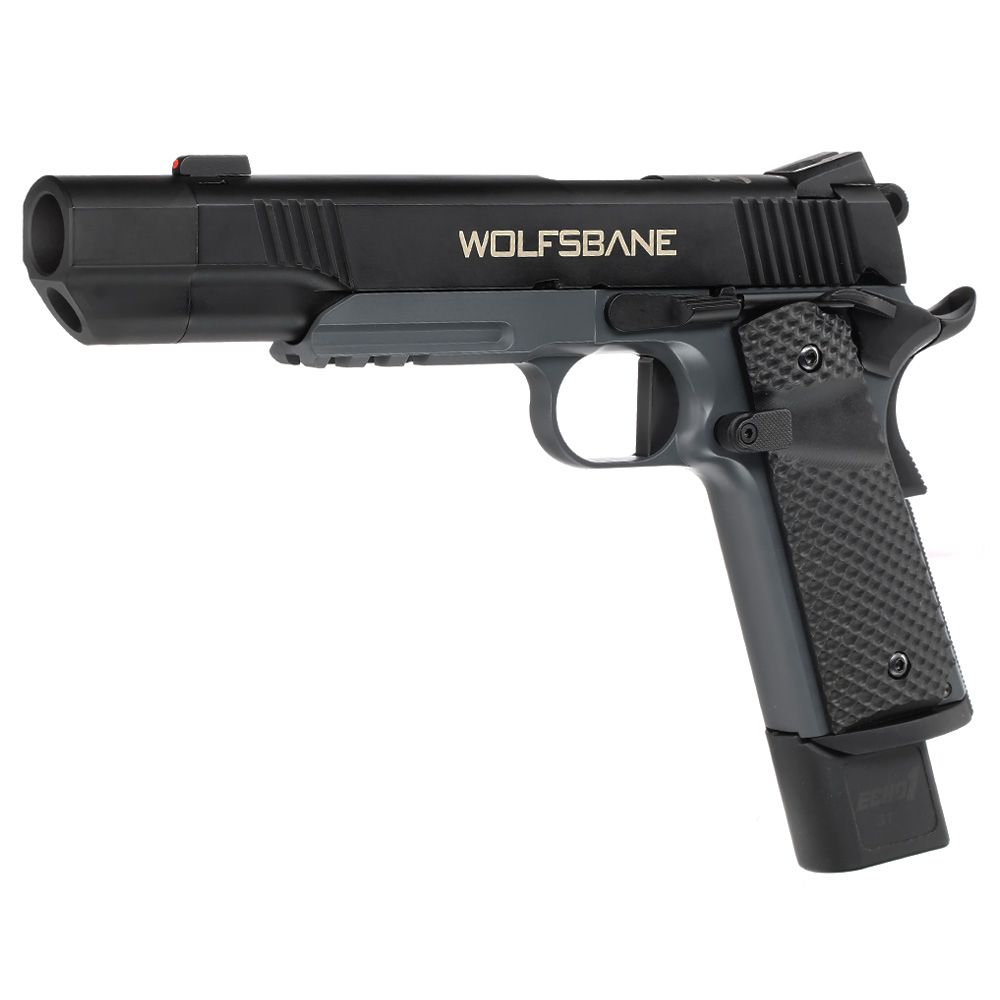 Echo1 Wolfsbane 1911 Vollmetall GBB 6mm BB schwarz / grau