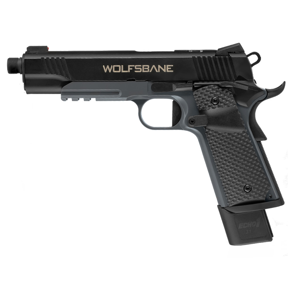 Echo1 Wolfsbane 1911 Vollmetall GBB 6mm BB schwarz / grau Bild 1