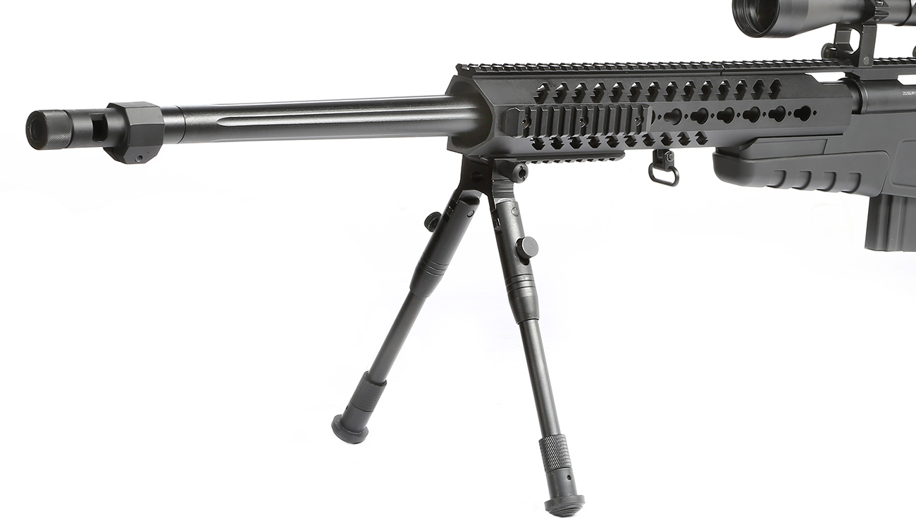 Well MB4418-3D Mk13 Mod 7 Snipergewehr inkl. Zweibein / Zielfernrohr Springer 6mm BB schwarz Bild 1
