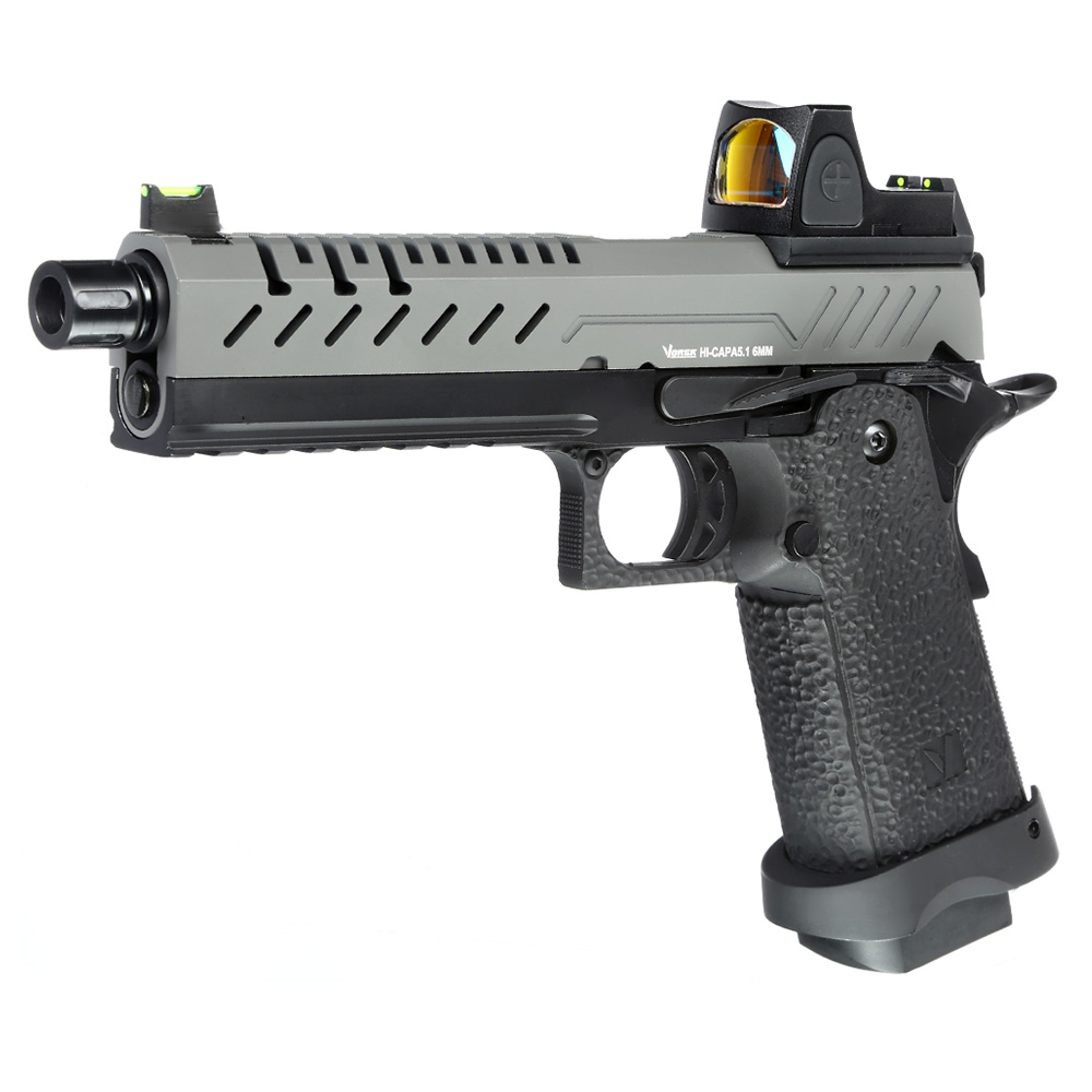 Vorsk Airsoft Hi-Capa 5.1 mit HD5141 LPZ Vollmetall GBB 6mm BB grau / schwarz