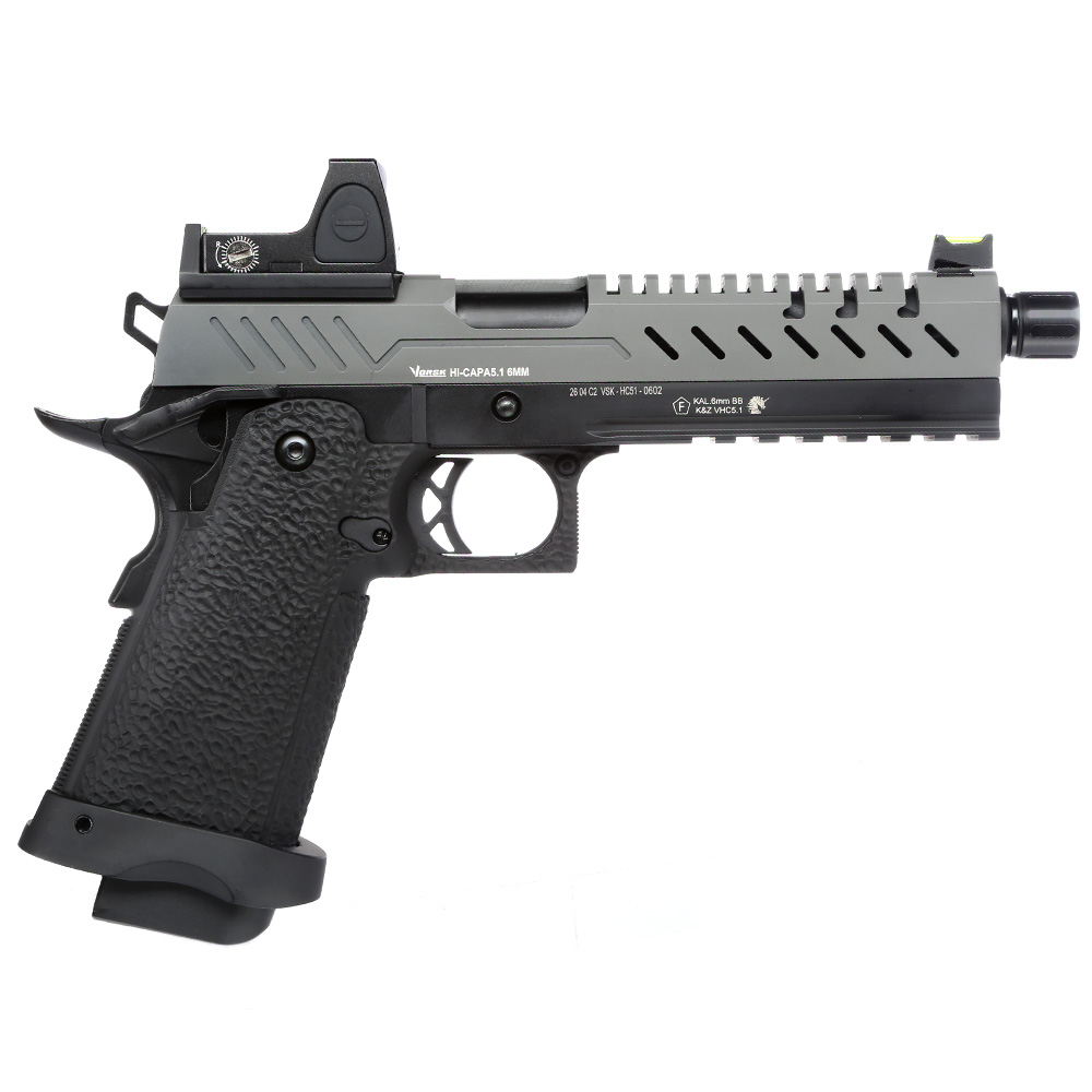 Vorsk Airsoft Hi-Capa 5.1 mit HD5141 LPZ Vollmetall GBB 6mm BB grau / schwarz Bild 1