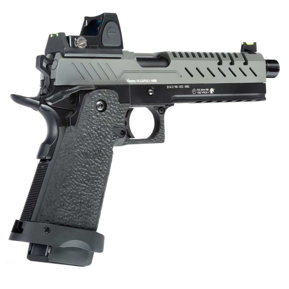 Vorsk Airsoft Hi-Capa 5.1 mit HD5141 LPZ Vollmetall GBB 6mm BB grau / schwarz Bild 1