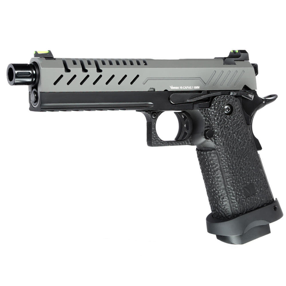 Vorsk Airsoft Hi-Capa 5.1 Vollmetall GBB 6mm BB grau / schwarz