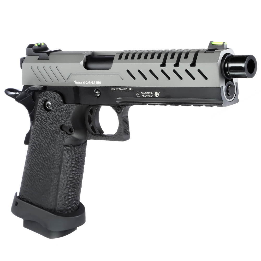Vorsk Airsoft Hi-Capa 5.1 Vollmetall GBB 6mm BB grau / schwarz Bild 7
