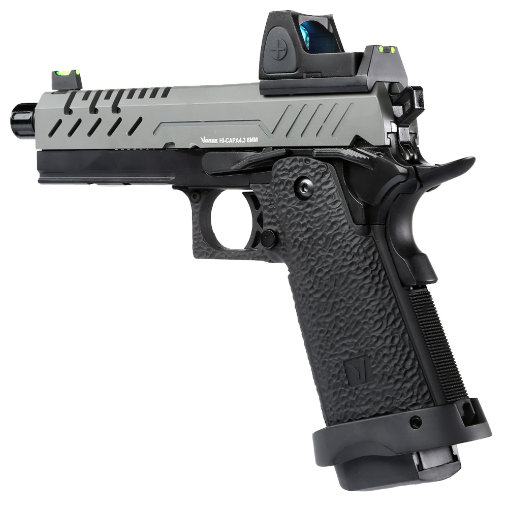 Vorsk Airsoft Hi-Capa 4.3 mit HD5141 LPZ Vollmetall GBB 6mm BB grau / schwarz Bild 1