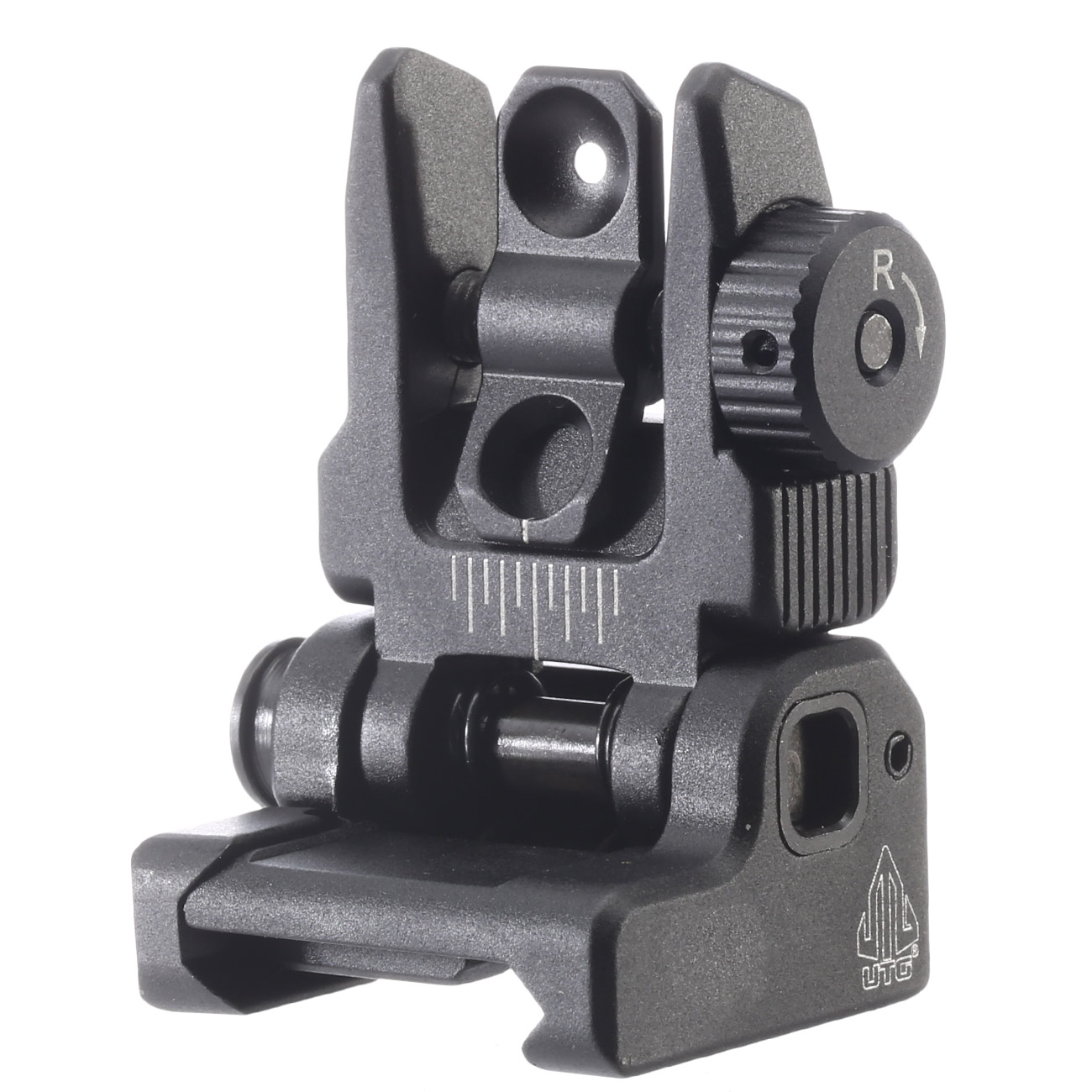 UTG Accu-Sync AR15 Flip-Up Rear Sight schwarz f. 21mm Schienen schwarz Bild 1