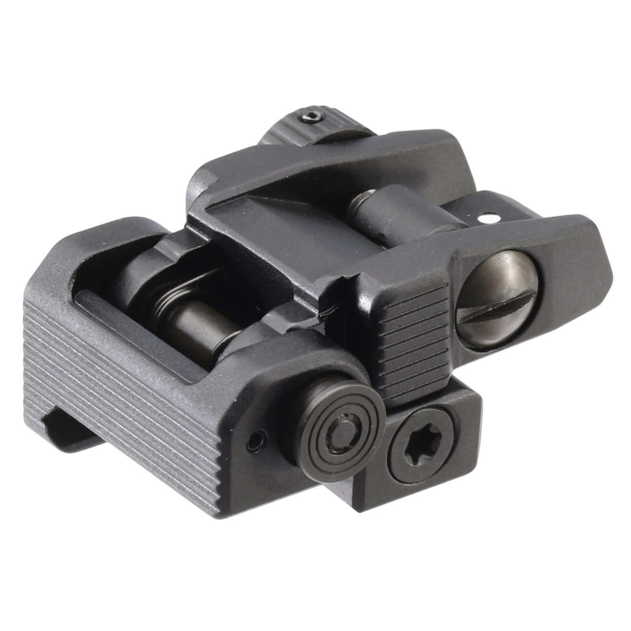UTG Accu-Sync AR15 Flip-Up Rear Sight schwarz f. 21mm Schienen schwarz Bild 2