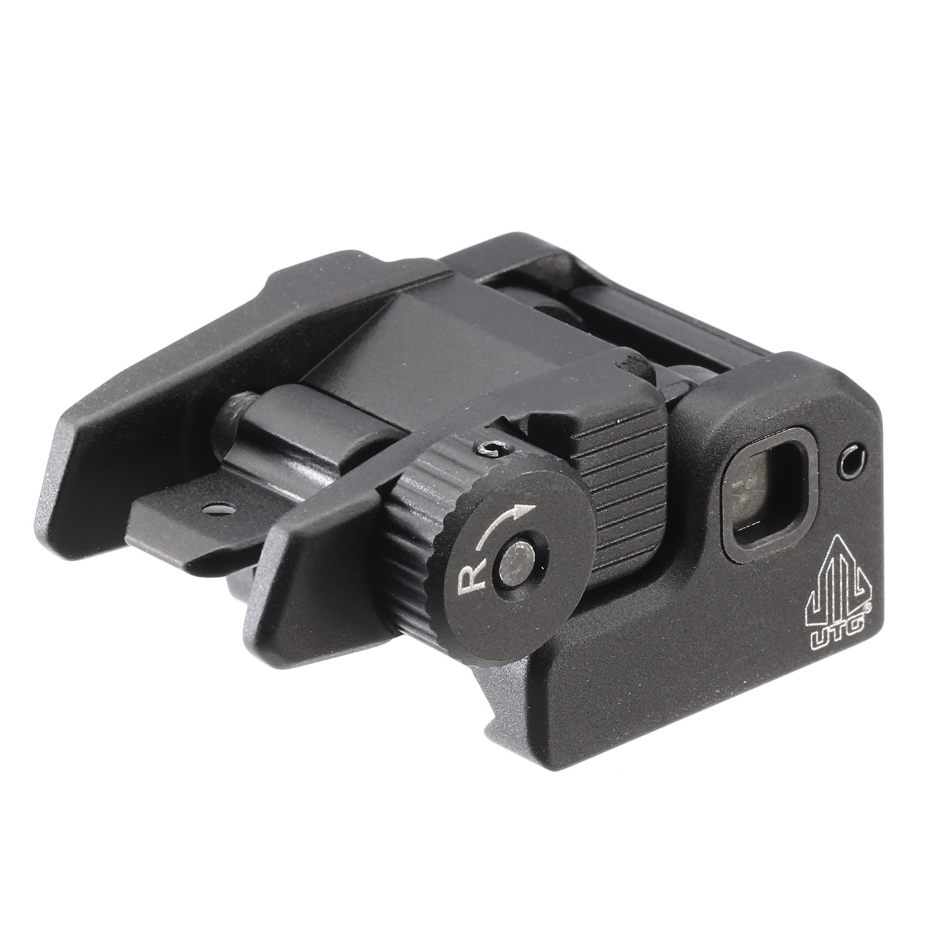 UTG Accu-Sync AR15 Flip-Up Rear Sight schwarz f. 21mm Schienen schwarz Bild 3