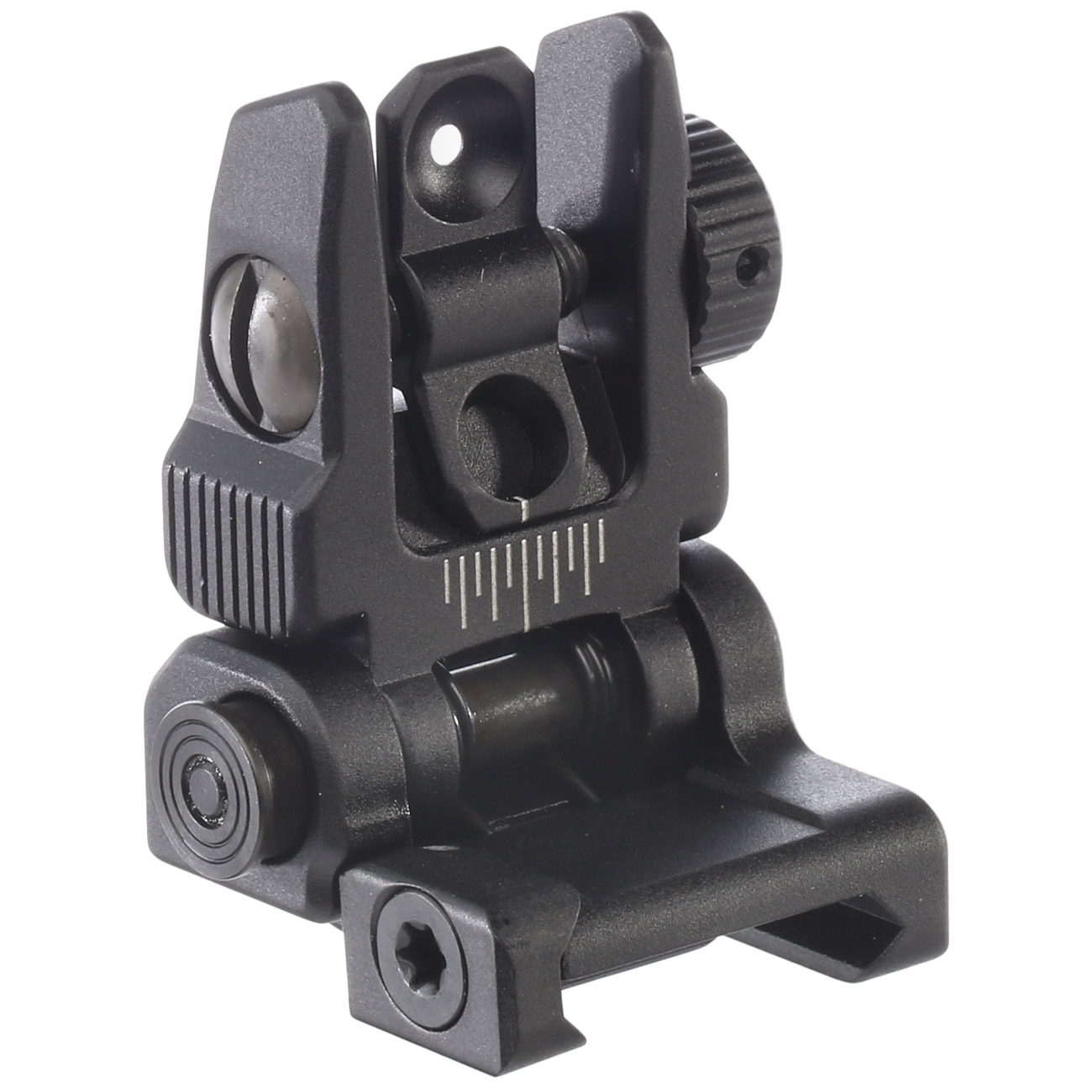 UTG Accu-Sync AR15 Flip-Up Rear Sight schwarz f. 21mm Schienen schwarz Bild 6