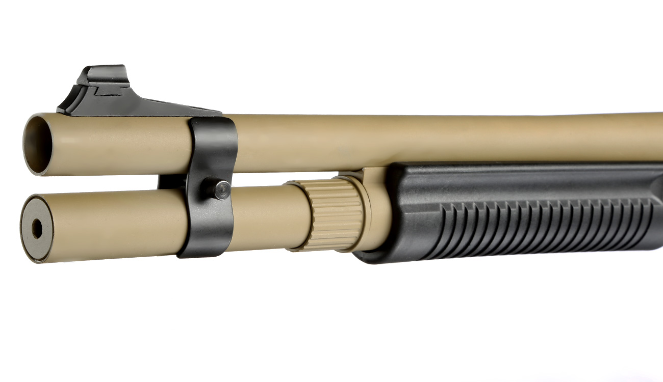 Golden Eagle M8872 Vollmetall Pump Action Gas Shotgun 6mm BB Tan Bild 6