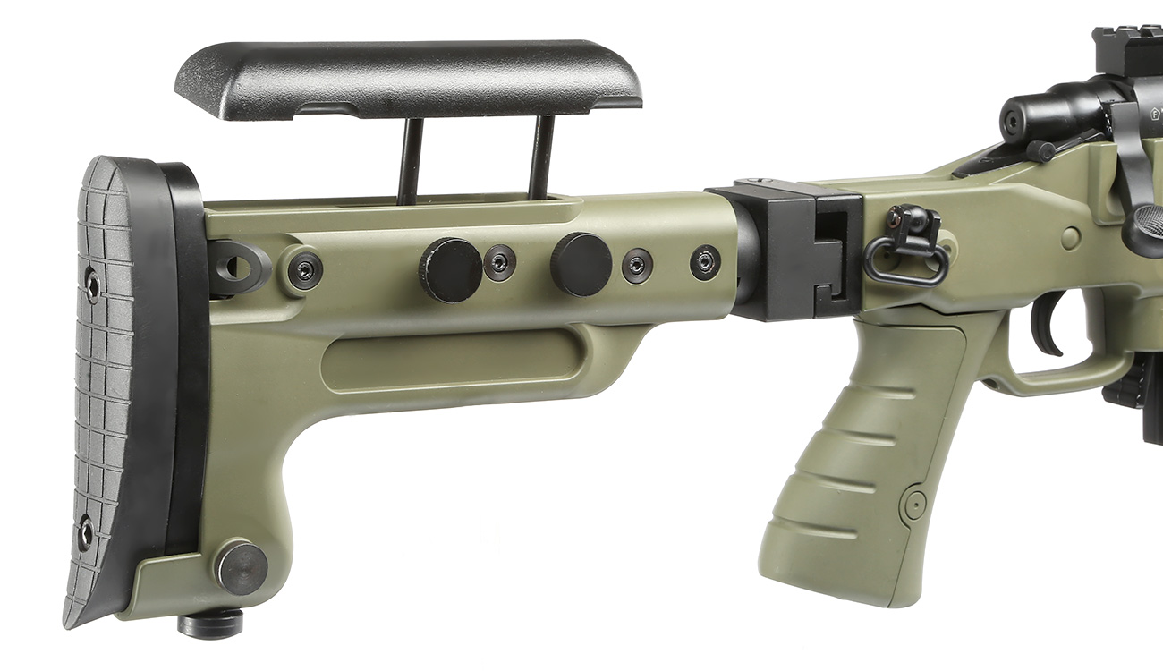 Ersatzteilset Well MB4418-3D Mk13 Mod 7 Snipergewehr inkl. Zweibein / Zielfernrohr Springer 6mm BB oliv Bild 11