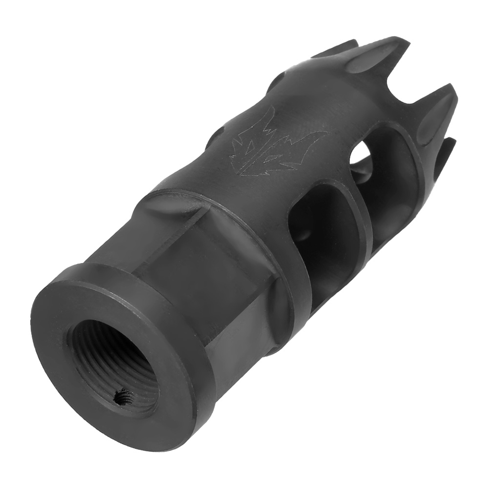 APS / EMG Falkor Defense Dracos Type-A CNC Stahl Muzzle Break schwarz 14mm- Bild 1