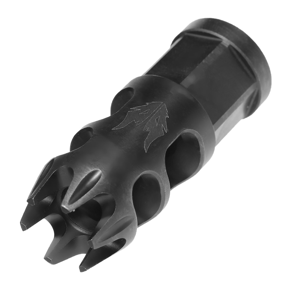 APS / EMG Falkor Defense Dracos Type-B CNC Stahl Muzzle Break schwarz 14mm-