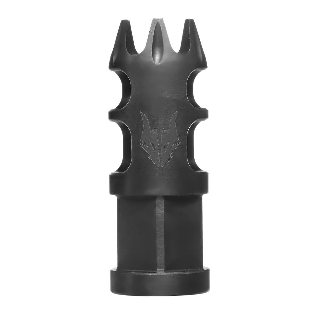 APS / EMG Falkor Defense Dracos Type-B CNC Stahl Muzzle Break schwarz 14mm- Bild 2