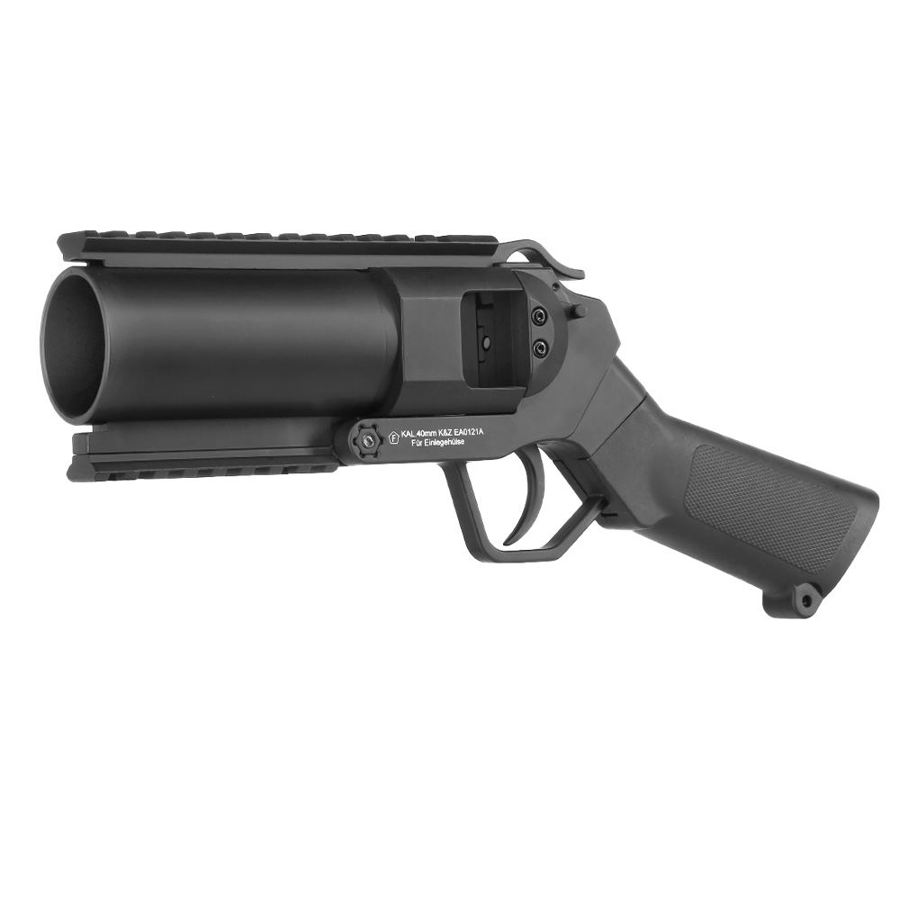 Evolution 40mm Airsoft Pistolen-Launcher Shorty mit Metallgehäuse schwarz