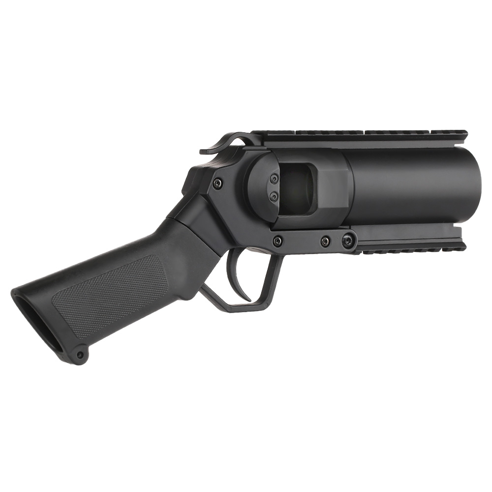 Evolution 40mm Airsoft Pistolen-Launcher Shorty mit Metallgehäuse schwarz Bild 3