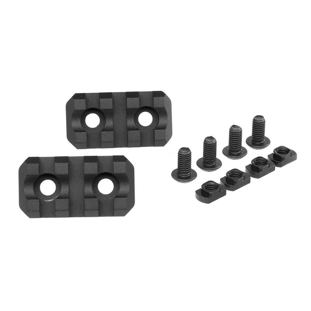 ASG M-Lok 21mm Aluminium Schienen Set 3 Slots / 40mm (2 Stck) schwarz