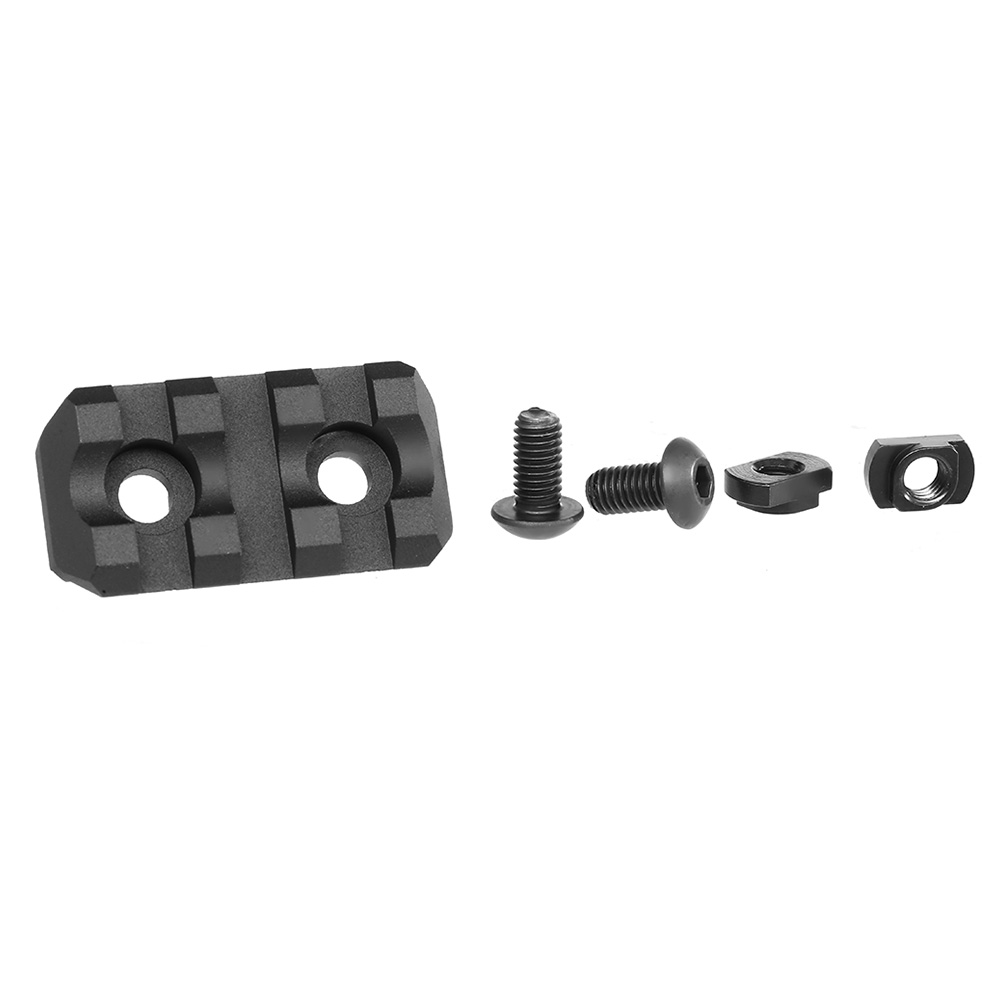 ASG M-Lok 21mm Aluminium Schienen Set 3 Slots / 40mm (2 Stck) schwarz Bild 2