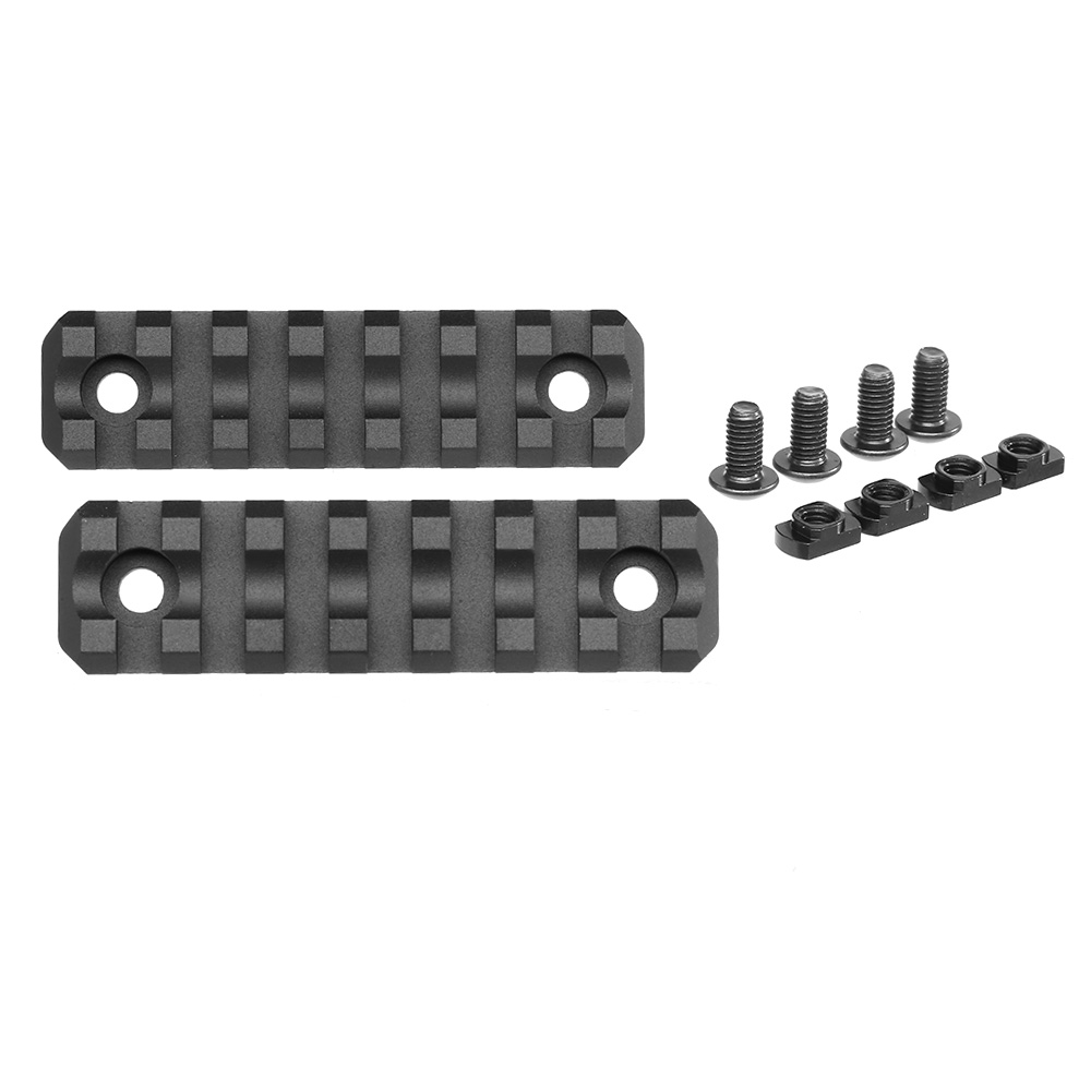 ASG M-Lok 21mm Aluminium Schienen Set 7 Slots / 80mm (2 Stck) schwarz