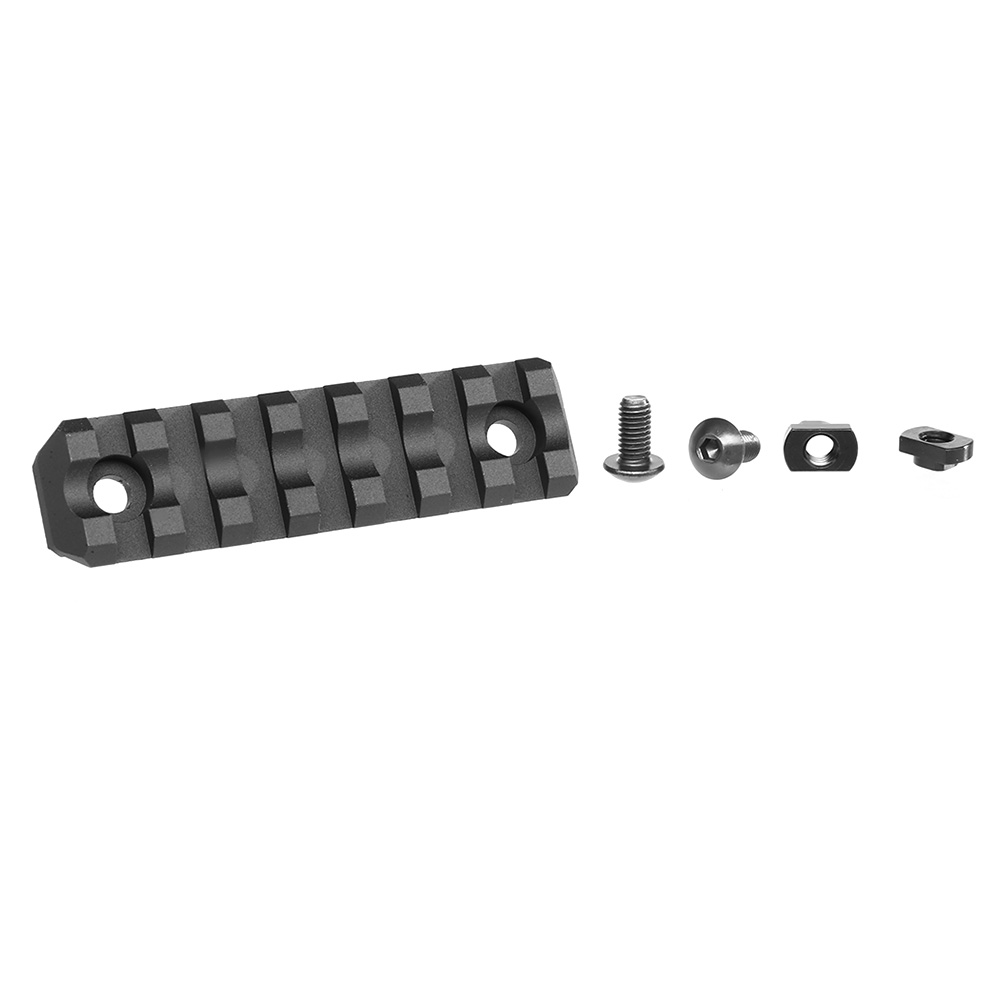 ASG M-Lok 21mm Aluminium Schienen Set 7 Slots / 80mm (2 Stck) schwarz Bild 2