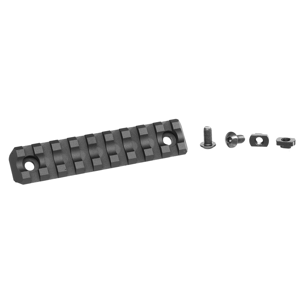 ASG M-Lok 21mm Aluminium Schienen Set 9 Slots / 100mm (2 Stück) schwarz Bild 2