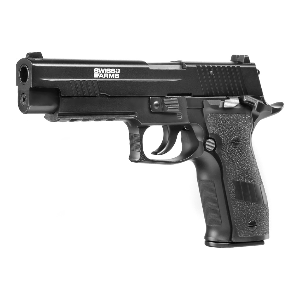 Cybergun Swiss Arms Navy Pistol XXL X-Five Vollmetall CO2 BlowBack 6mm BB schwarz