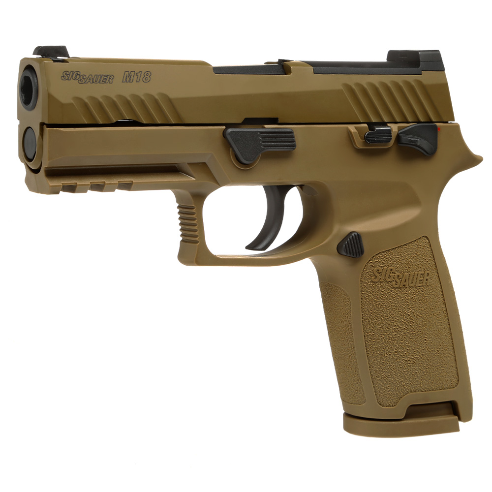 VFC Sig Sauer ProForce P320-M18 m. Metallschlitten Gas-Blow-Back 6mm BB Coyote Tan