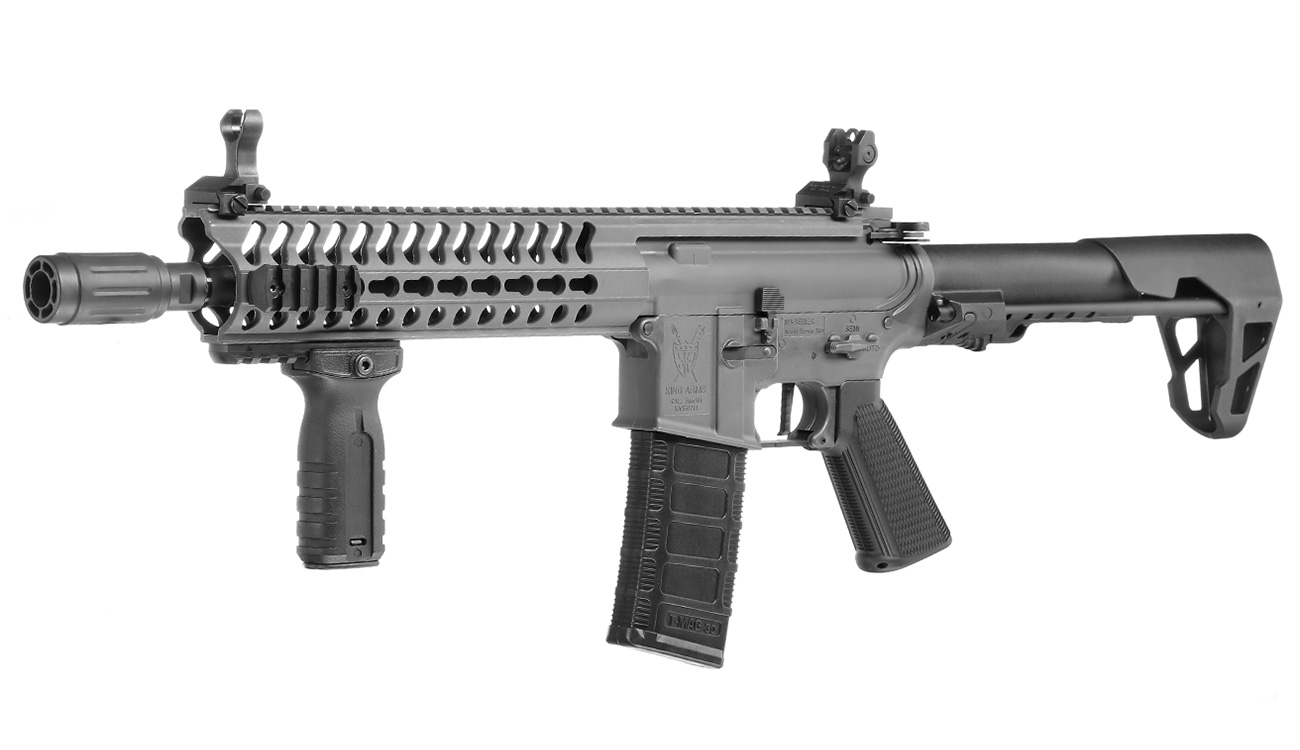 Versandrückläufer King Arms M4 Striker KeyMod CQB Ultra Grade Version II S-AEG 6mm BB Gunmetal Grey