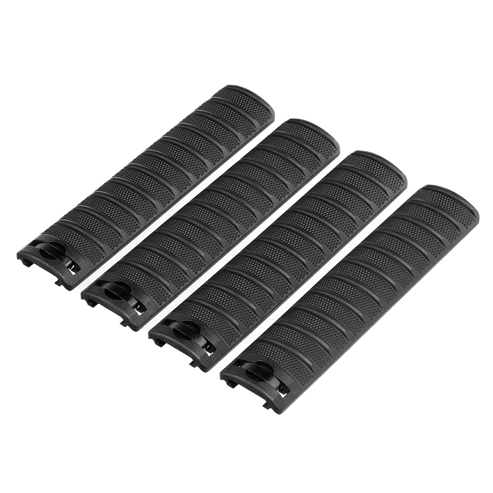 MP Airsoft KA-II Style Rail Covers 163mm 4er Set - schwarz