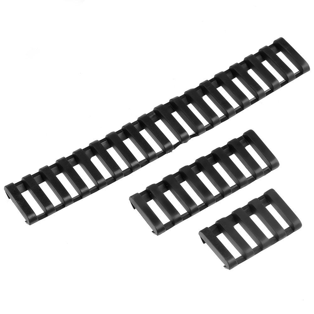 MP Airsoft Ladder Rail Cover 44 / 72 / 170 mm 3er Set - schwarz