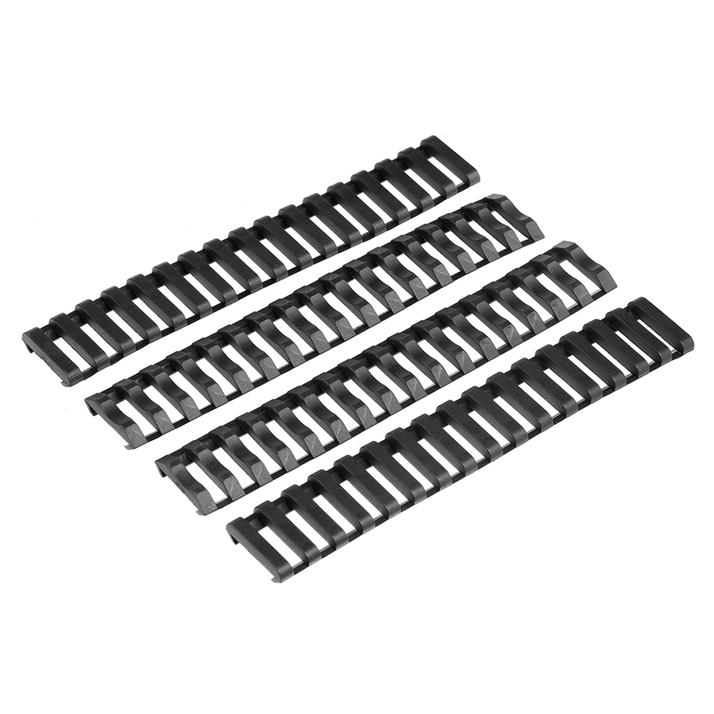 MP Airsoft Ladder Rail Cover 160mm 4er Set - schwarz