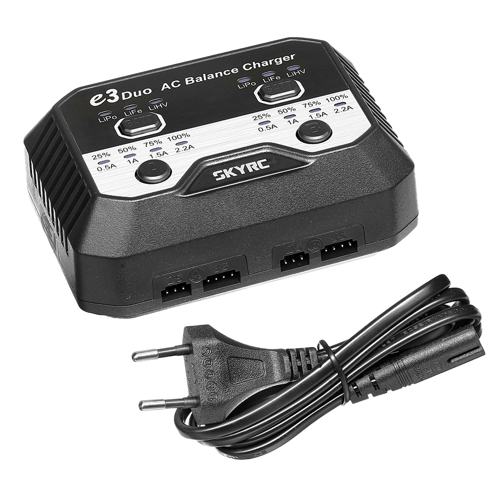 SKYRC e3 Duo LiPo 2-3S Balance-Charger Ladegert 2 Kanal 230V SK100164