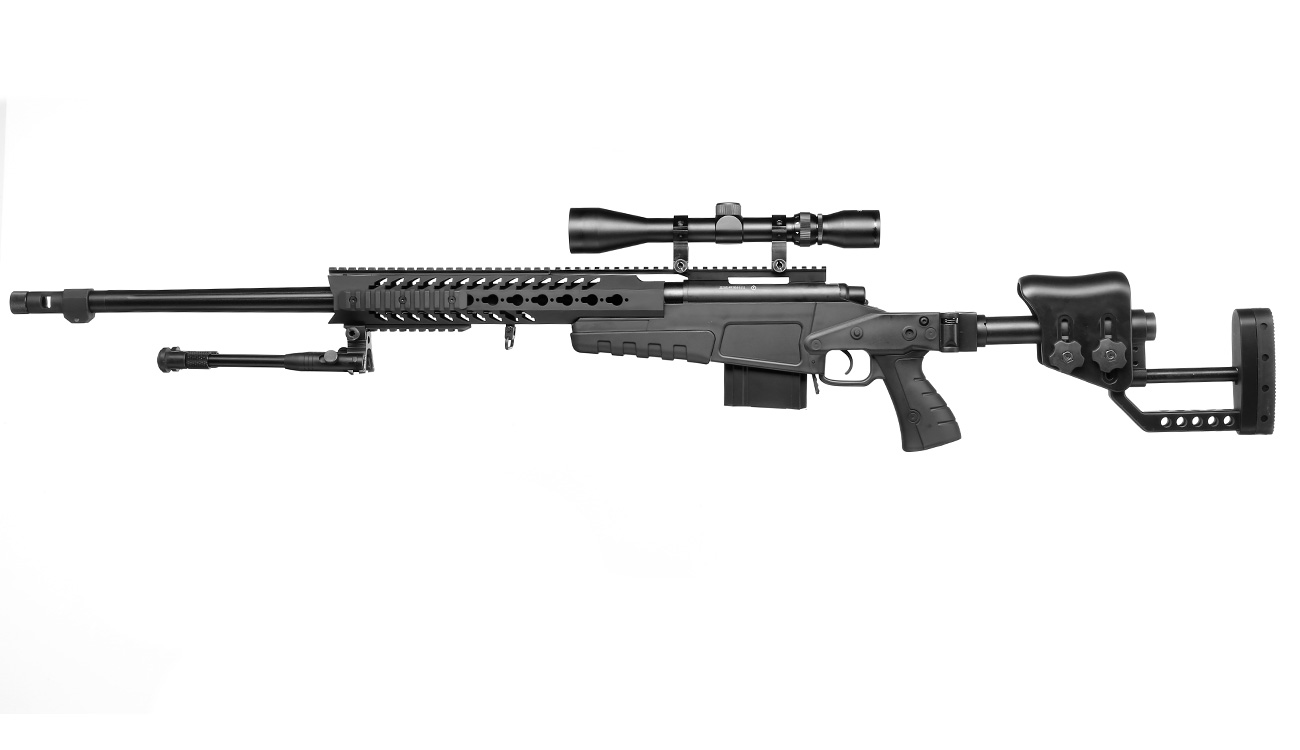 Well MB4418-2D Mk13 Custom Snipergewehr inkl. Zweibein / Zielfernrohr Springer 6mm BB schwarz Bild 1