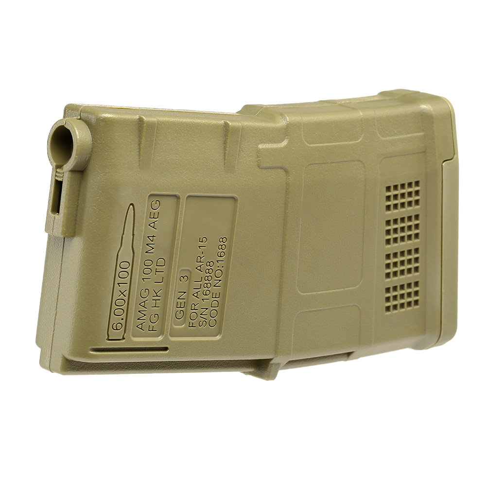 Ares M4 / M16 AMAG Magazin Mid-Cap 100 Schuss Short-Type Dark Earth