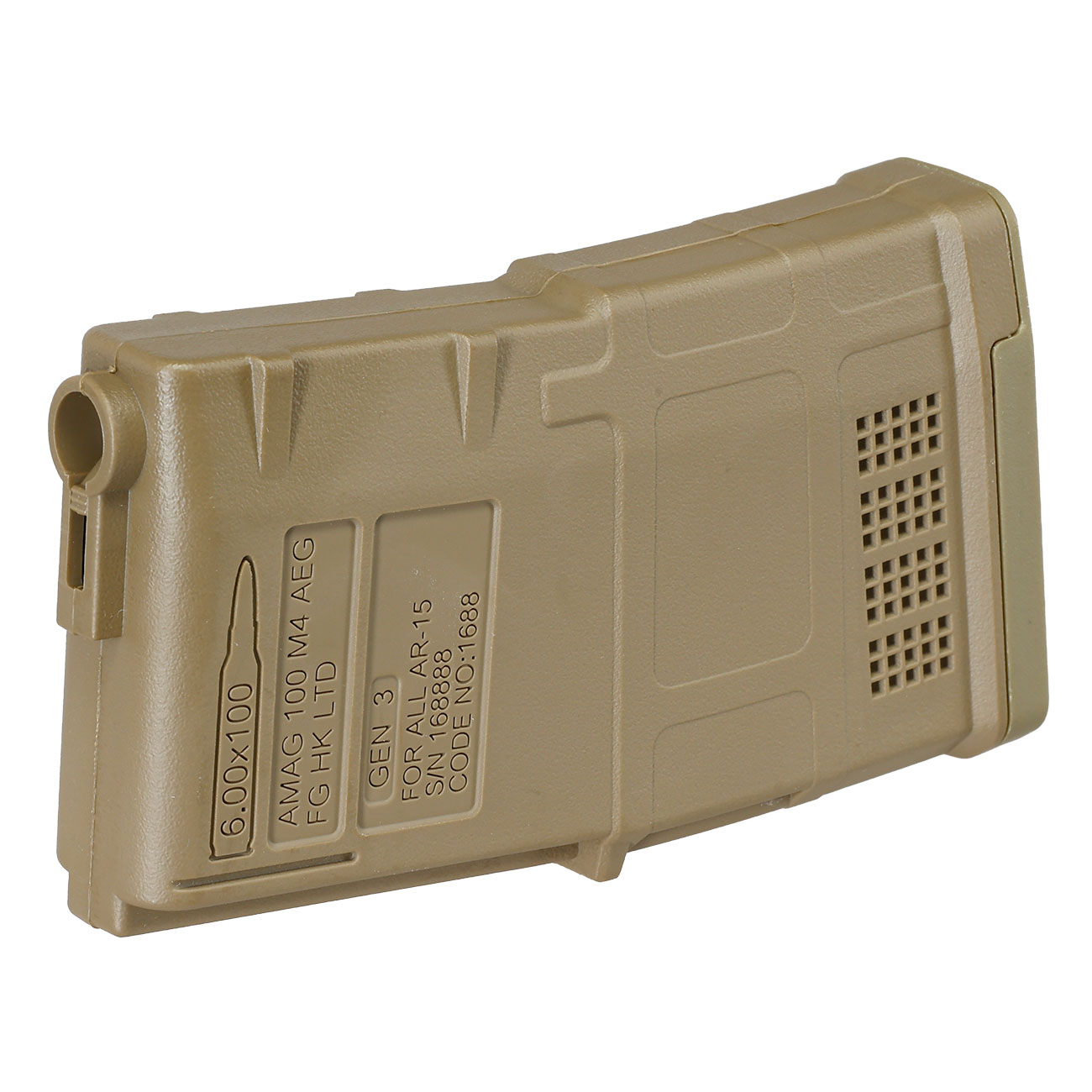 Ares M4 / M16 AMAG Magazin Mid-Cap 100 Schuss Short-Type Dark Earth