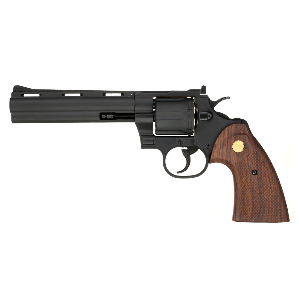King Arms .357 Python 6 Zoll Revolver Vollmetall Gas 6mm BB schwarz Bild 1