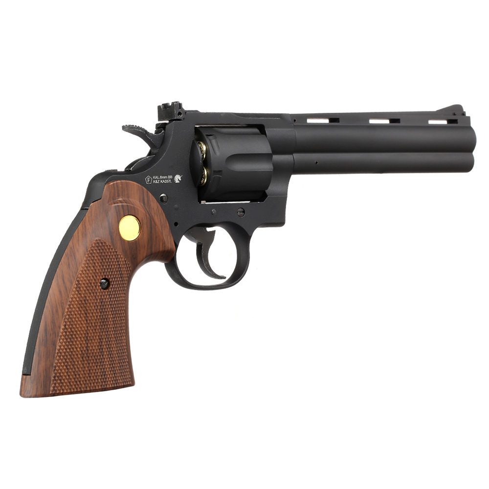 King Arms .357 Python 6 Zoll Revolver Vollmetall Gas 6mm BB schwarz Bild 3