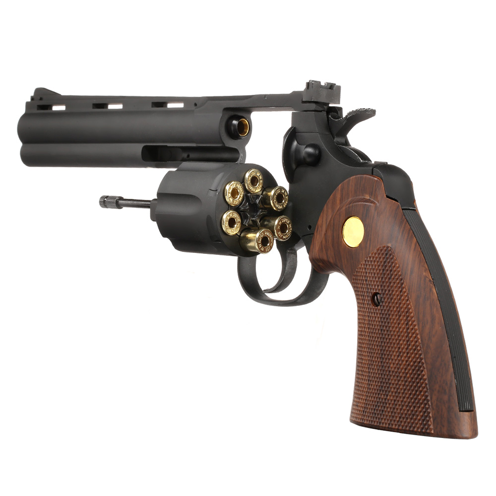 King Arms .357 Python 6 Zoll Revolver Vollmetall Gas 6mm BB schwarz Bild 4