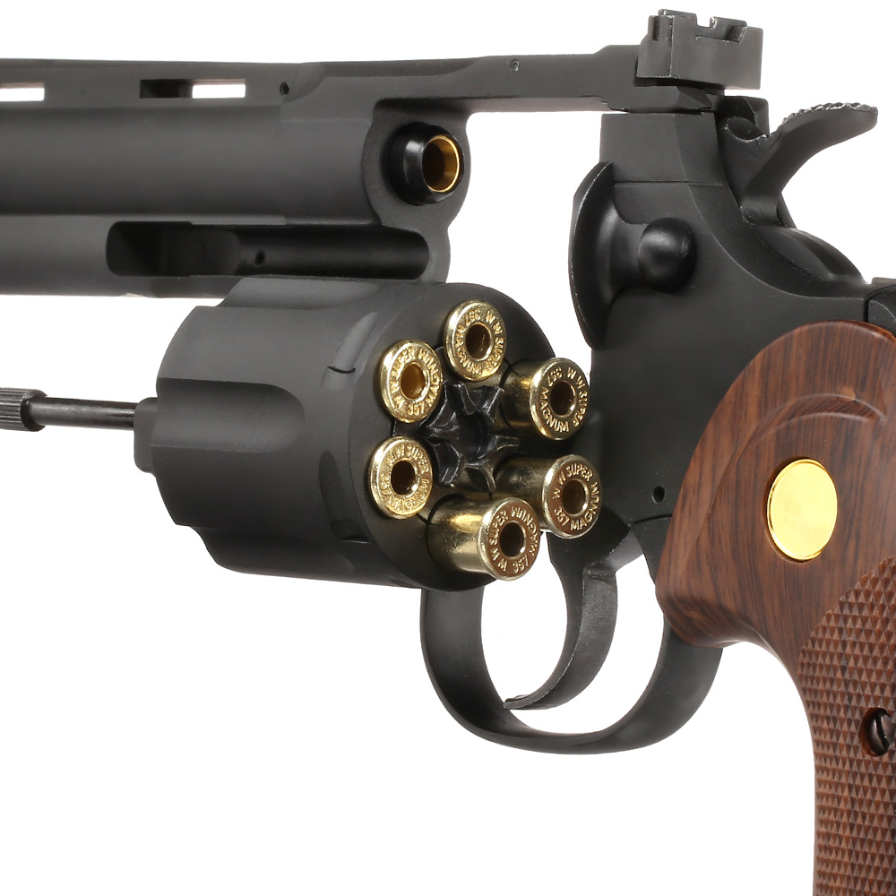 King Arms .357 Python 6 Zoll Revolver Vollmetall Gas 6mm BB schwarz Bild 5