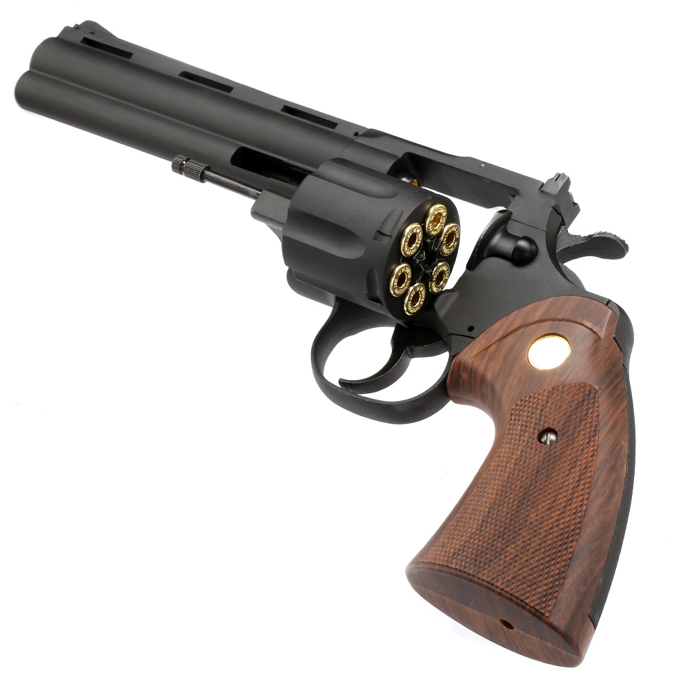 King Arms .357 Python 6 Zoll Revolver Vollmetall Gas 6mm BB schwarz Bild 7